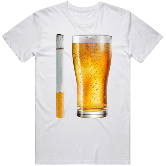 Beer And Cigarette Funny Shirt, Alcohol Beer Funny Offensive Shirt, Funny Party Shirt, Stupid Meme Shirt, Brain Rot T Shirt