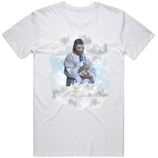 Ai Baby Brainrot Meme Tee, Viral Ai Smiling Baby Meme, Christian Meme Shirt, Jesus Holding Baby T Shirt